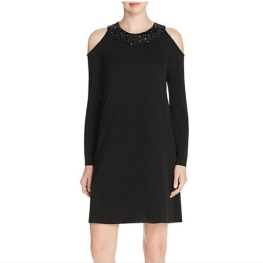 Karen Kane Cold Shoulder Sequin Dress Size L